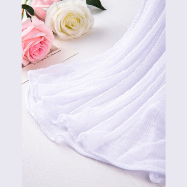 Chiffon Scarf - Plain Pleated