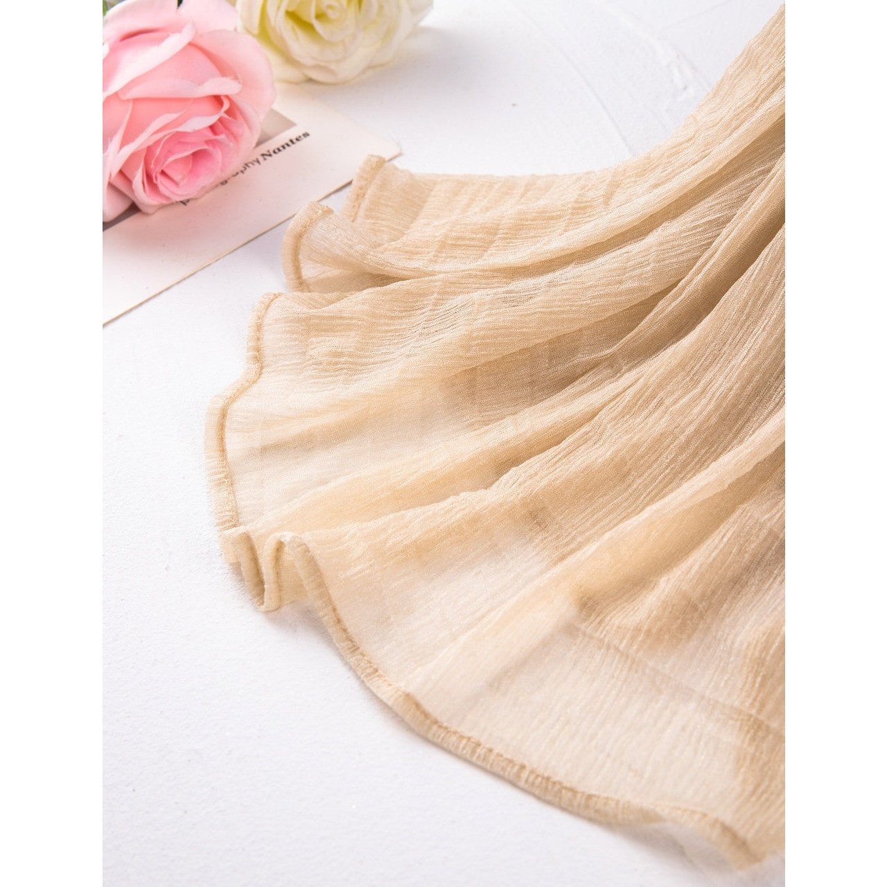 Chiffon Scarf - Plain Pleated