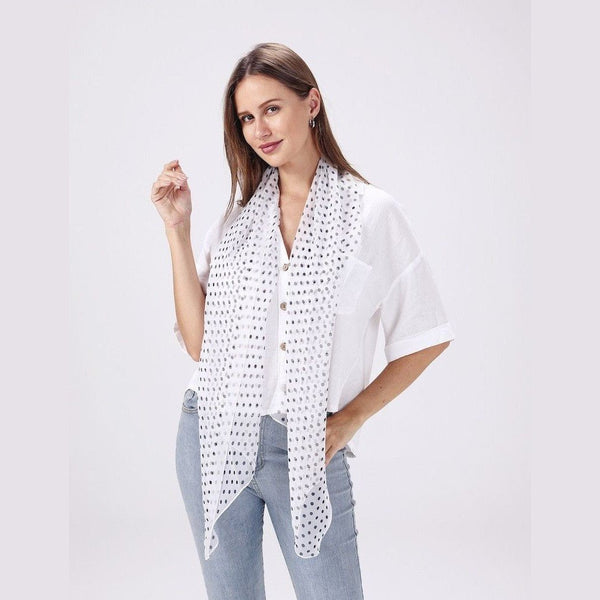 Chiffon Scarf - Polka Dots - Lady of the Lake