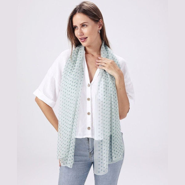 Chiffon Scarf - Polka Dots - Lady of the Lake