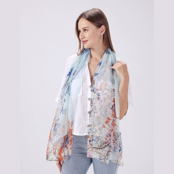 Chiffon Scarf - Soft Subtle Forest