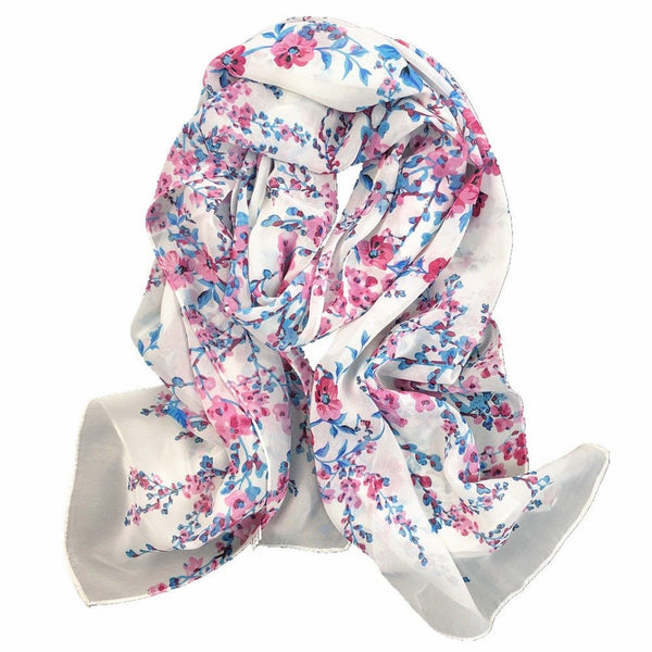 Chiffon Scarf - Spring Blooms - Lady of the Lake