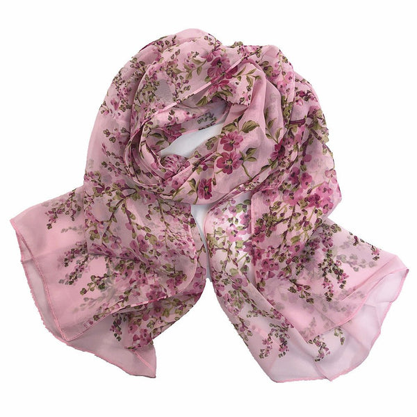 Chiffon Scarf - Spring Blooms - Lady of the Lake