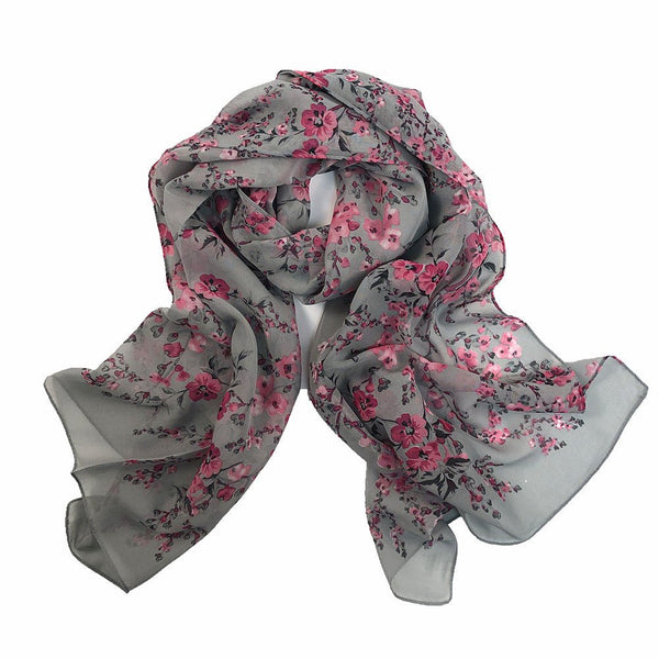 Chiffon Scarf - Spring Blooms - Lady of the Lake