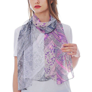 Chiffon Scarf - Wild Paisley - Lady of the Lake