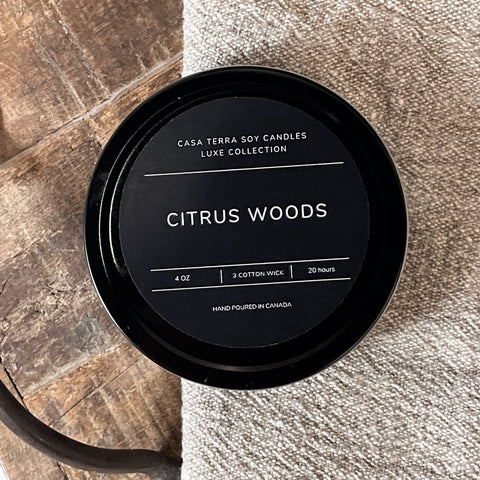 Citrus Woods - Soy Travel Tin Candle