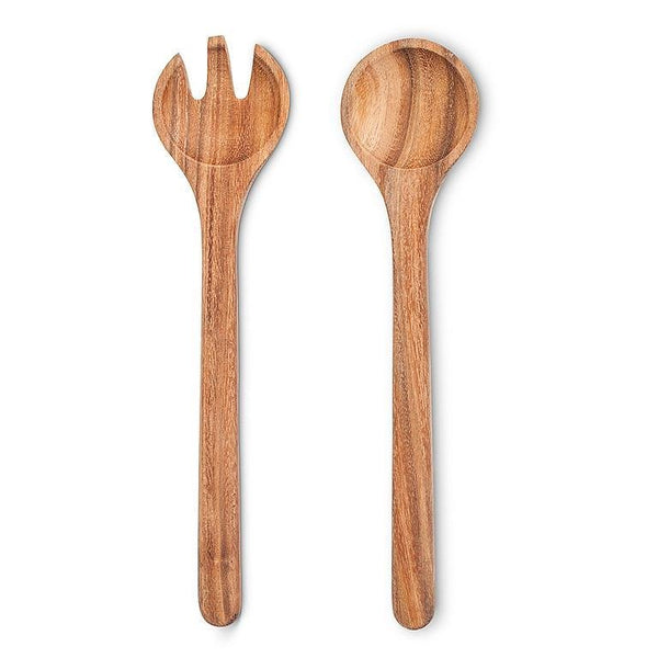 Classic Acacia Wood Salad Servers - Lady of the Lake