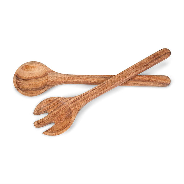 Classic Acacia Wood Salad Servers - Lady of the Lake