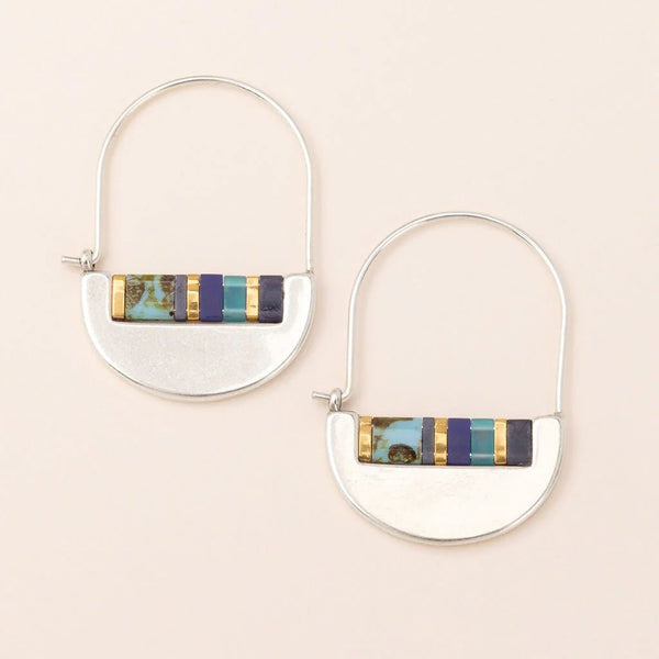 Cobalt - Good Karma Miyuki Crescent Hoop