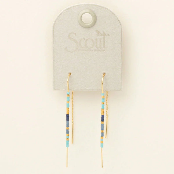 Cobalt Multi - Chromacolor Miyuki Thread Earring