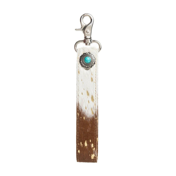 Concho Delight Key Chain In Brown & White - Lady of the Lake
