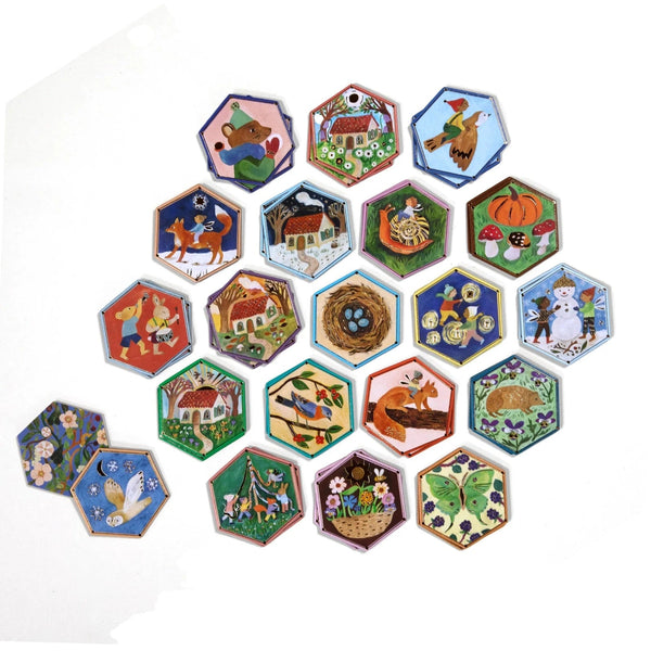 Cottage Fairies Hexagon Matching Game - Lady of the Lake