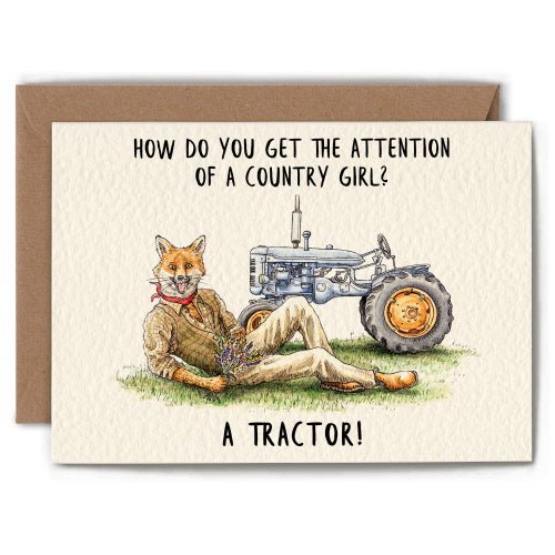 Country Girl - Greeting Card - Wedding / Anniversary