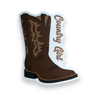 Country Girl Kickin' Boot Sticker