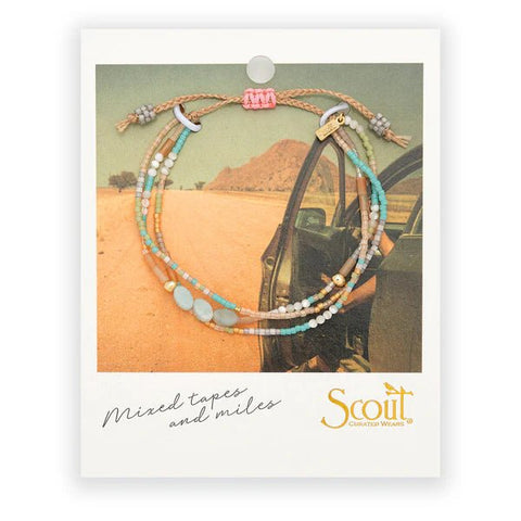 Courage | Amazonite & Gold - Mixed Media Bracelet - Lady of the Lake