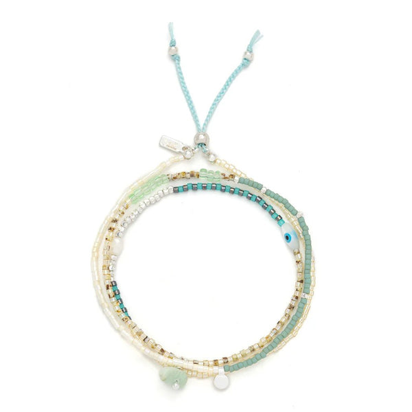 Courage | Amazonite - Mixed Media Bracelet / Necklace - Lady of the Lake