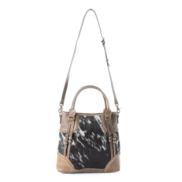 Crawford Canyon Tall Leather Hairon Crossbody Bag - Lady of the Lake
