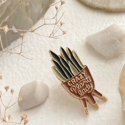 Crazy Plant Lady Lapel Pin - Lady of the Lake