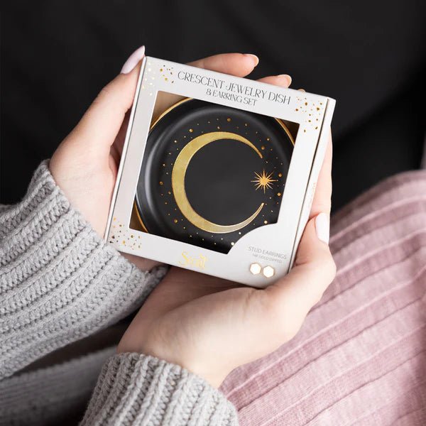 Cresent Jewelry Dish & Stud Earring Set - Lady of the Lake