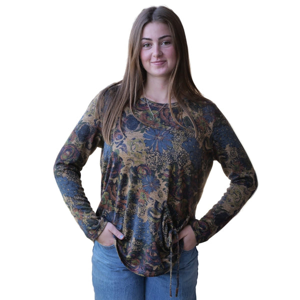 Cristina Printed Top With Pocket - Lady of the Lake