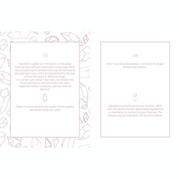 Crystals & Affirmations - Hardcover Book - Lady of the Lake