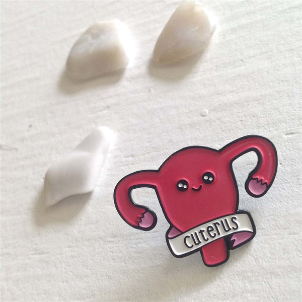 Cuterus Cute Uterus Lapel Pin - Lady of the Lake