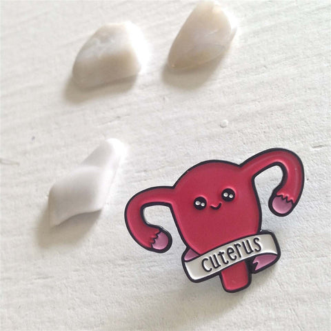 Cuterus Cute Uterus Lapel Pin - Lady of the Lake