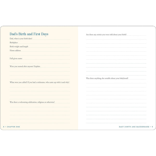 Dad's Story - Keepsake Guided Journal - Lady of the Lake