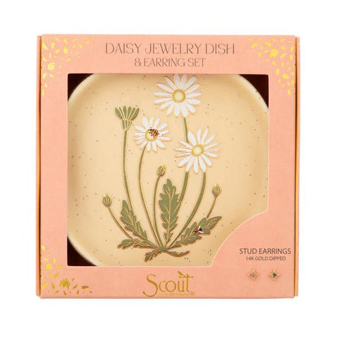 Daisy Jewelry Dish & Stud Earring Set - Lady of the Lake