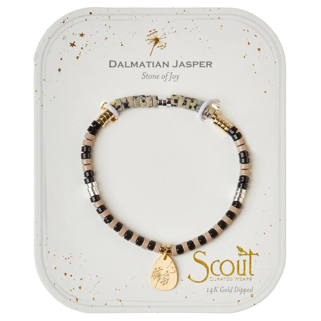 Dalmatian Jasper - Stone Of Joy - Stone Intention Charm Bracelet