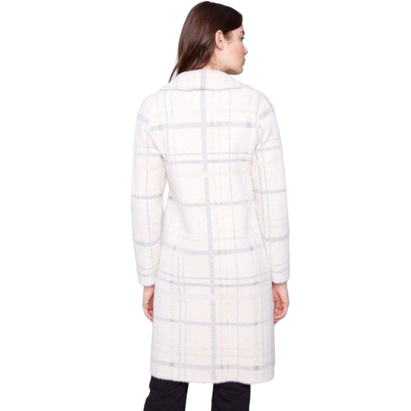 Dana Long Plaid Knit Coatigan - Lady of the Lake