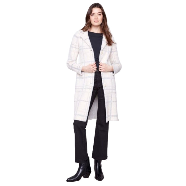 Dana Long Plaid Knit Coatigan - Lady of the Lake