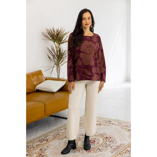 Danielle's Floral French Terry Sweater - Lady of the Lake
