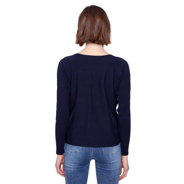Daphne Boat Neck Sweater With Side Buttons - Lady of the Lake