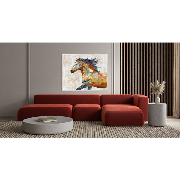 Dappled Horse - Hand Embellished Canvas In Floating Frame - Lady of the Lake