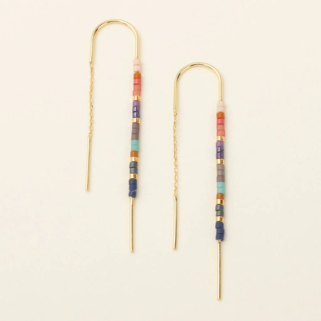 Dark Multi - Chromacolor Miyuki Thread Earring