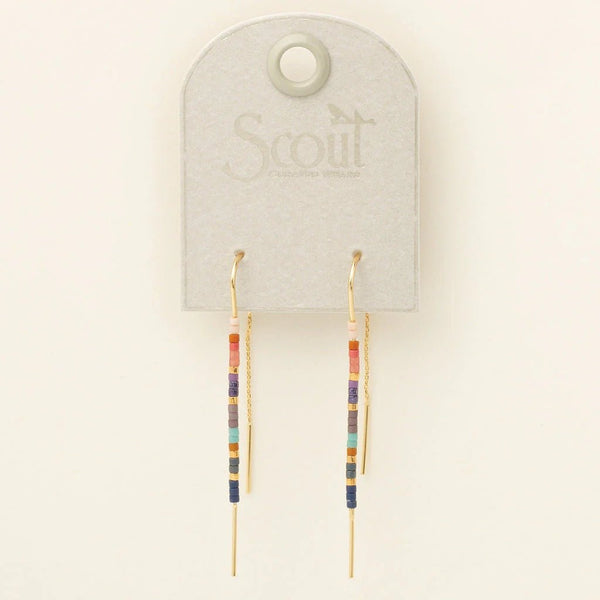 Dark Multi - Chromacolor Miyuki Thread Earring