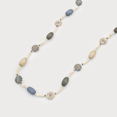 Darya Long Necklace With Beads & Shell - Lady of the Lake