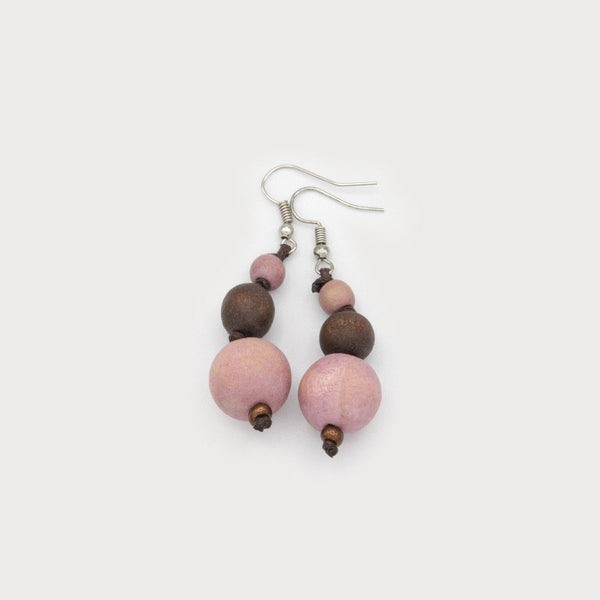 Darya Wooden Ball Earrings - Lady of the Lake