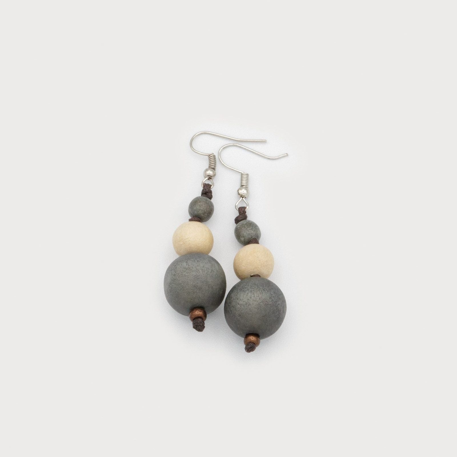 Darya Wooden Ball Earrings - Lady of the Lake