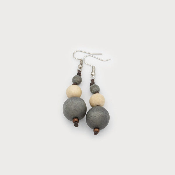 Darya Wooden Ball Earrings - Lady of the Lake
