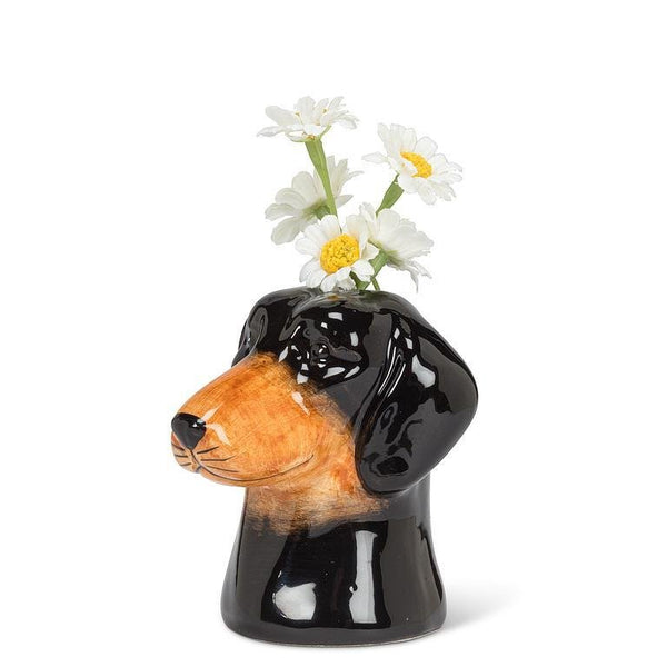 Daschund Head Bud Vase - Lady of the Lake