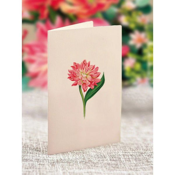 Dear Dahlia - Mini Pop - up Greeting Card - Blank - Lady of the Lake