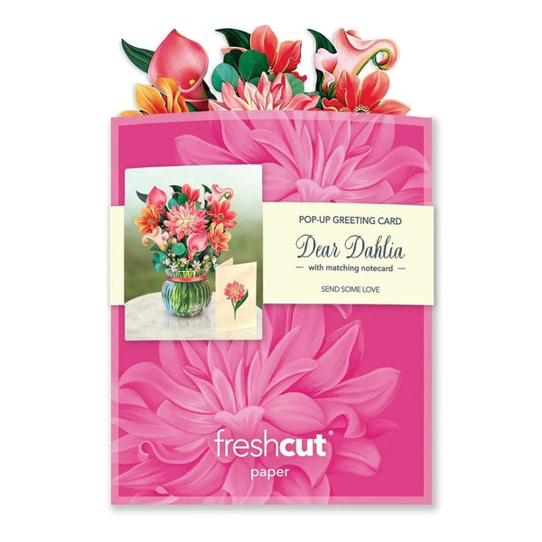 Dear Dahlia - Mini Pop - up Greeting Card - Blank - Lady of the Lake