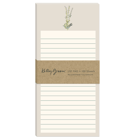 Delicate Floral Magnetic List Pad - Lady of the Lake