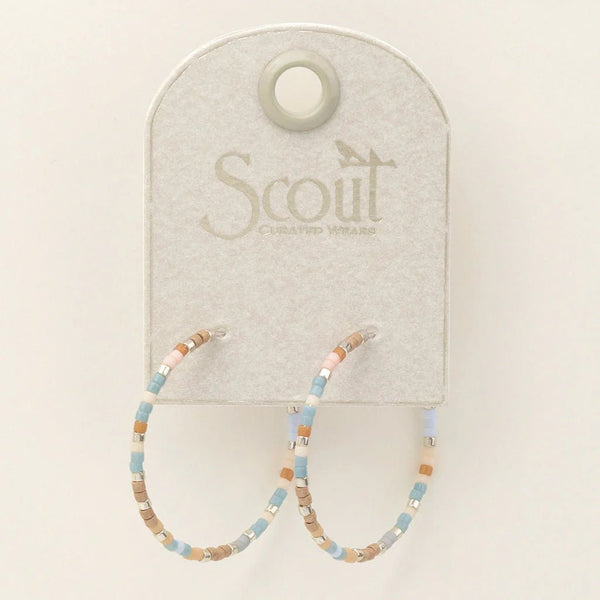 Desert Blue - Chromacolor Miyuki Small Hoop Earring