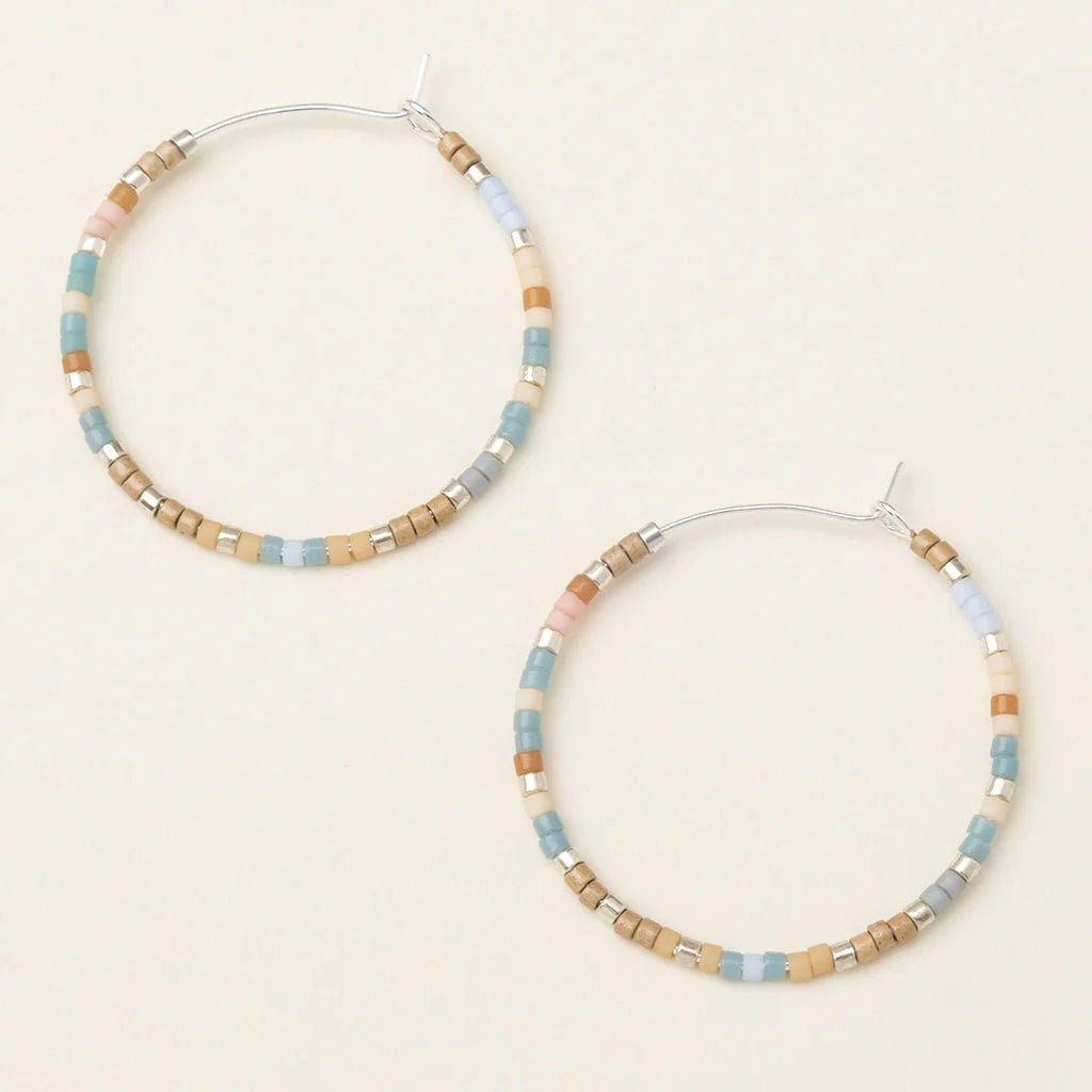 Desert Blue - Chromacolor Miyuki Small Hoop Earring