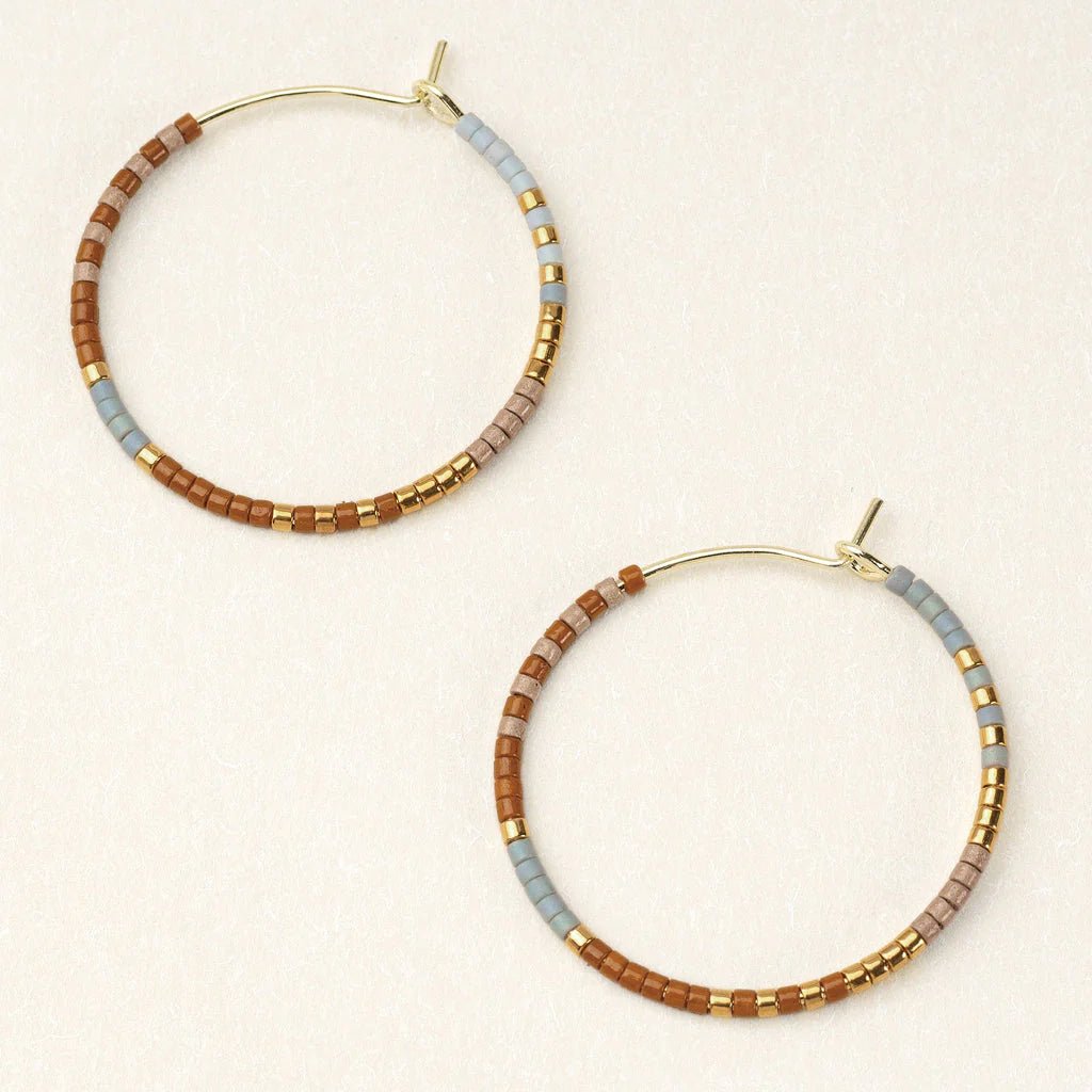 Desert - Chromacolor Miyuki Small Hoop Earring