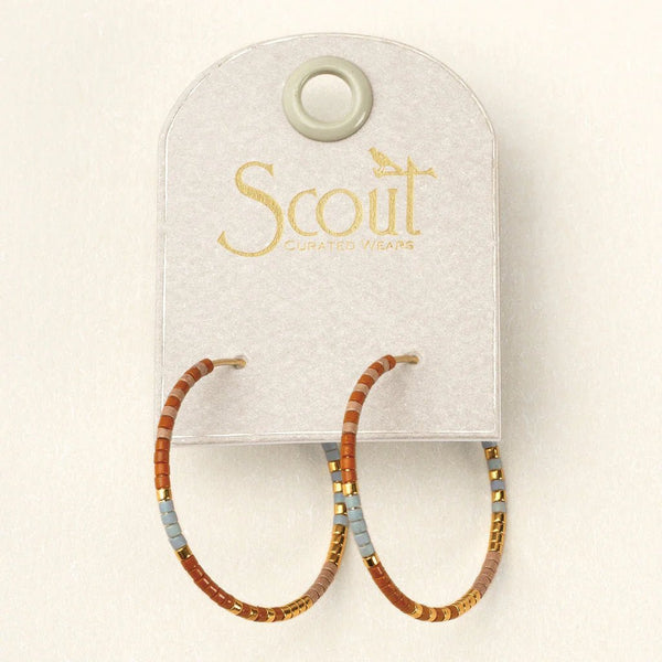 Desert - Chromacolor Miyuki Small Hoop Earring