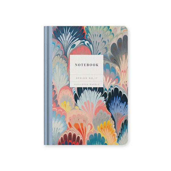 Design No.17 Scalloped Marble - Hardback Notebook - Lady of the Lake